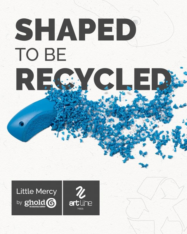 Les premières prises d’escalade recyclables